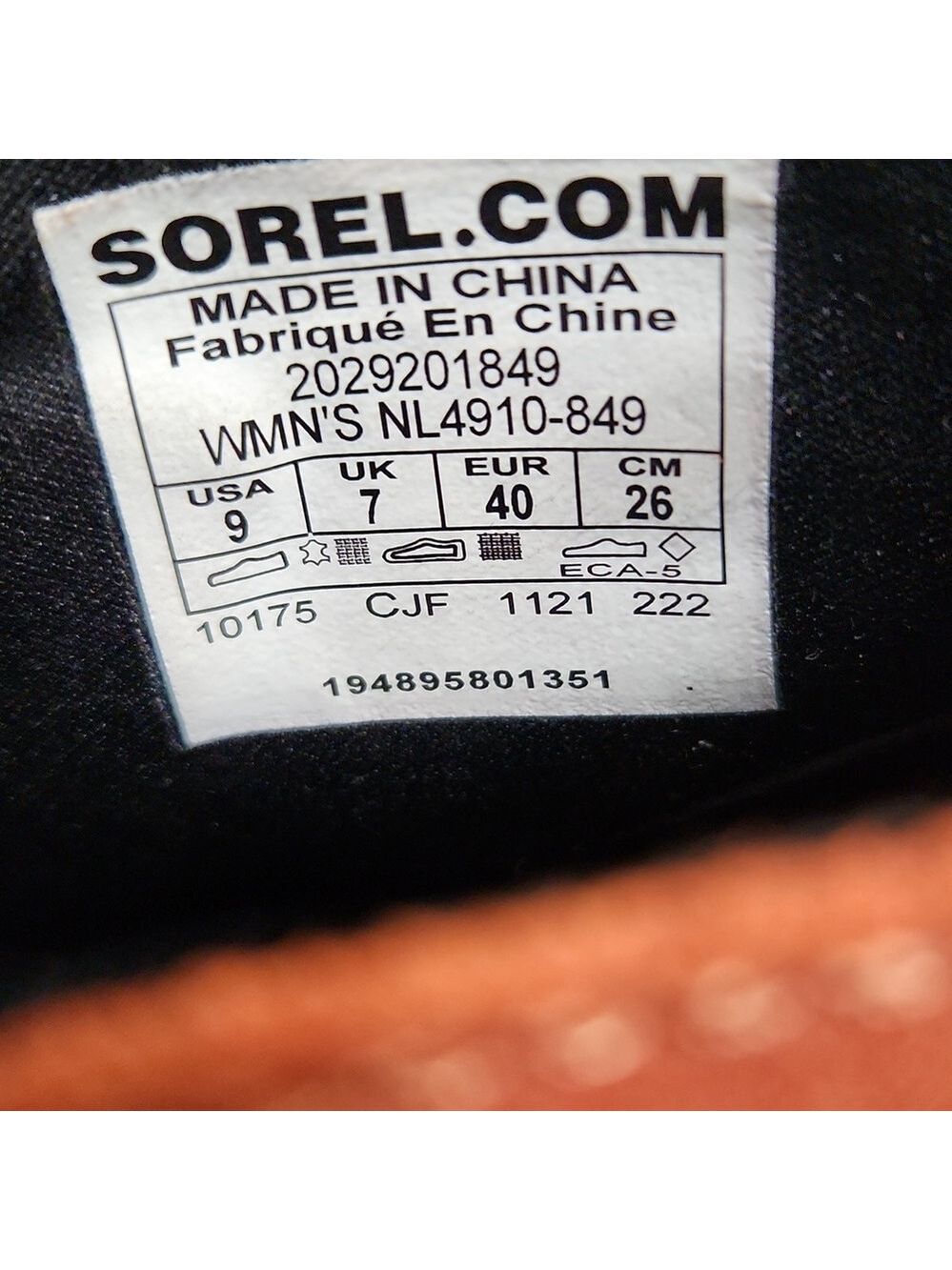 Sorel Evie Pull-on Suede Waterproof Orange  Ankle Boots (W Size 9) - Picture 12 of 15